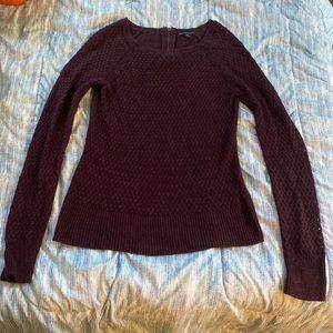 American Eagle Maroon Sweater with Zipper in Back